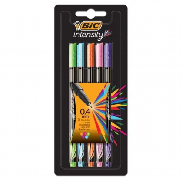 Caneta Hidro BIC Intensity 0,4mm Pct c/ 5un Color - BIC