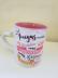 Caneca de Porcelana com Alça de Coração e Interior Colorido
