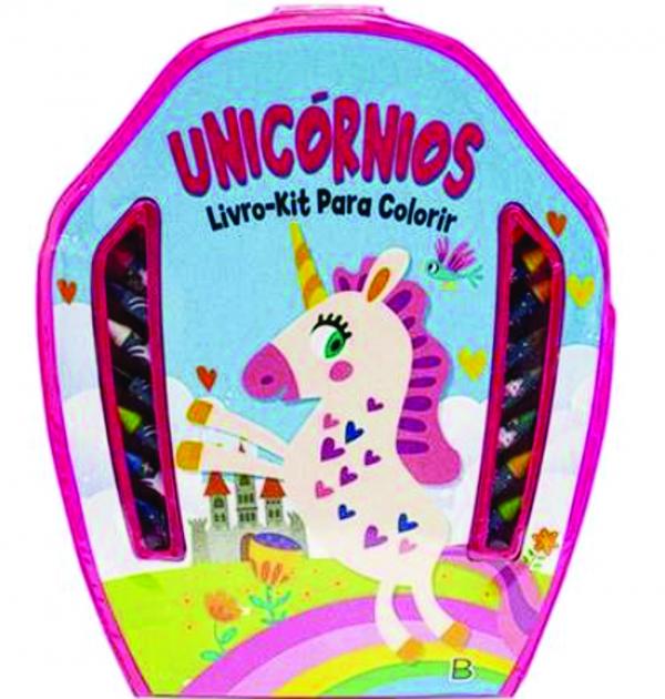 Livro kit para colorir - Unicórnios