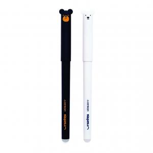 CANETA APAGÁVEL GEL 0.7mm URSINHOS - AZUL/PRETA - BLISTER C/ 2      Escolha a cor após a compra
