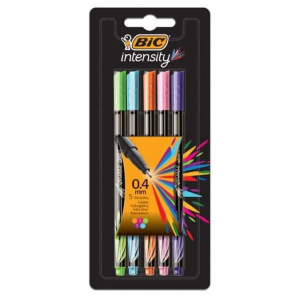 Caneta Hidro BIC Intensity 0,4mm Pct c/ 5un Color - BIC      Escolha a cor após a compra
