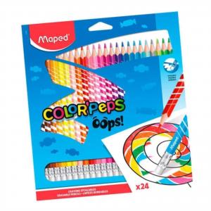 Lápis De Cor Color Peps Apagável 24 Cores      