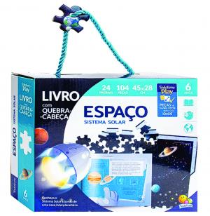 Livro com quebra-cabeça - Espaço, Sistema Solar      