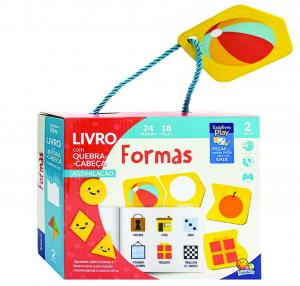 Livro com quebra-cabeça - Formas      