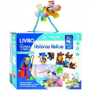 Livro com quebra-cabeça - Histórias Bíblicas      