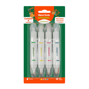 Marca Texto Apagável Blister C/4 Cores Leo E Leo      