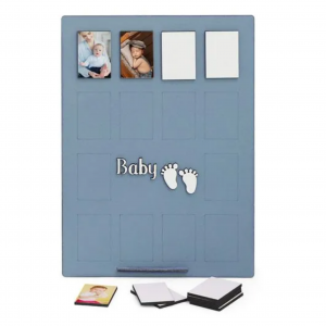 Porta Retrato MDF Texturizado 12 Meses Baby - Azul      