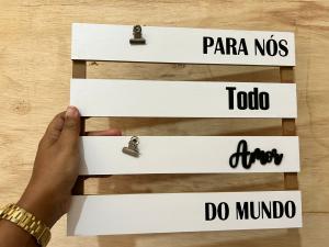 Quadro Porta Retrato Para nós todo amor do mundo      